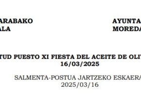 Impreso solicitud de puesto para la feria del aceite de este año 2025